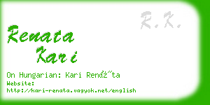 renata kari business card